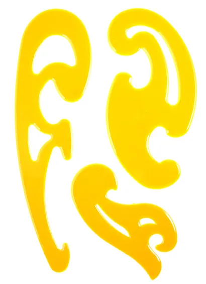 Лекала 3 штуки, пластик - фото 5