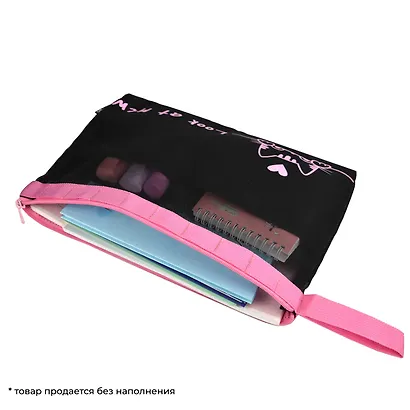 Папка для труда А4 "КОШАЧЬИ УШКИ" 34*25,5см нейлон, молния, внутр.блок для канц.принадлежностей - фото 3