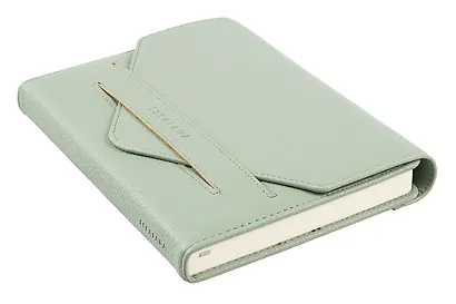 Ежедневник недат. А5 160л "Наппа экстра" оливковый, кожзам, тв.переплет, обл.поролон, блинтовое тиснение, клапан в петле, офсет, ляссе - фото 2