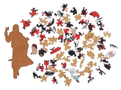 Пазл  фигурный 75 деталей "Благословение небожителей Хуа Чен" в деревянной коробке - фото 3