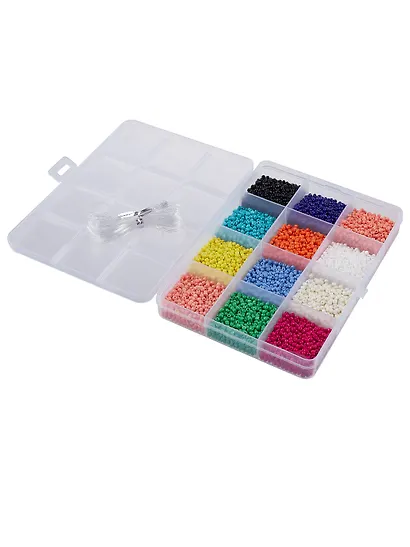Набор бисера для рукоделия (12 цв.) (пласт. коробка) (упаковка) (Арт. 11-5039-8508) (SXLT) - фото 9