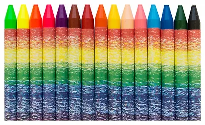 Мелки восковые 15цв "Фантазия" (классич. + неон. + золотой + серебряный) - фото 2