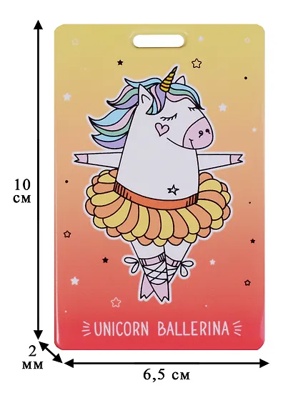 Чехол для карточек Unicorn ballerina красный градиент (ДК2018-140) - фото 3