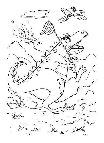 МАКСИ-РАСКРАСКА с наклейками. ДИНОЗАВРЫ - фото 3