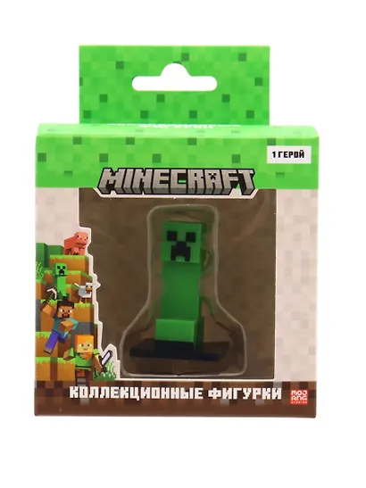 Коллекционная фигурка Minecraft Зелёный крипер (MC2012B) - фото 1