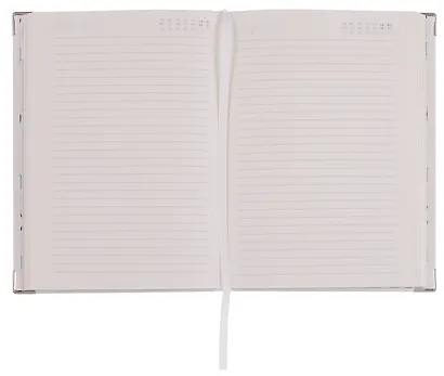 Ежедневник недат. А6+ 160л "Анро" белый, кожзам, интегр.переплет, тисн.фольгой, металл.уголки, закругл.углы, офсет, справ.мат-лы, ляссе, инд.уп - фото 7