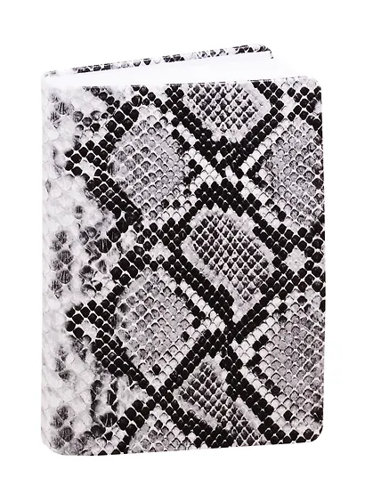 Ежедневник недат. А5 160л Snake серый, иск.кожа, интегр.переплет, обл.кожа змеи, ляссе - фото 1