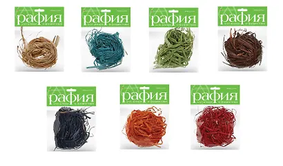 Набор для творчества, HOBBY TIME, Рафия 8 цветов 2-378 - фото 1