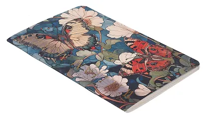 Книга для записей 130*210 32л "Creative. Inspired by William Morris (пионы с бабочками)" скрепка - фото 2