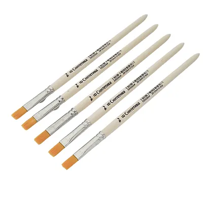 Кисть синтетика плоская №8, Артком - фото 3