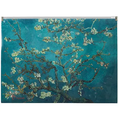 Папка на молнии А4 "Ветка миндаля" с расширением - фото 1