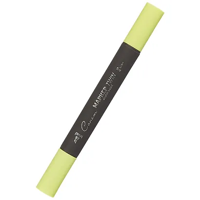 Маркер художественный "Сонет" желто-зеленый, двухсторон., тонк. и широк.долото, Сонет - фото 1