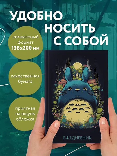 Ежеденевник недат. А5 72л "Тоторо" - фото 5