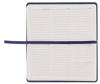 Планинг недат. 64л "Joy Book" спелая голубика, карманный, иск.кожа 7Б, скругл.углы, тонир.блок, резинка, офсет, ляссе - фото 4