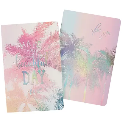 Тетрадь в клетку Kairui, Pastel palms, 32 листа, в ассортименте - фото 4