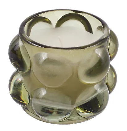 Свеча в стакане зеленая (стекло) (8,5х6,5) (12-250105-G10) - фото 3