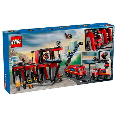 LEGO City: Пожарная станция с пожарной машиной, 843 детали (60414) - фото 6