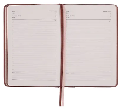 Ежедневник недат. А5 160л "Пике" пепельно-коралловый, кожзам, тв.переплет, аппликация из иск.кожи, тисн.фольгой, обстрочка, офсет, справ.мат-лы, 2 ляссе, инд.уп - фото 6