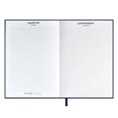 Ежедневник недат. А5 120л "Флоттер" синий, кожзам, мягкий переплет, офсет, ляссе - фото 4