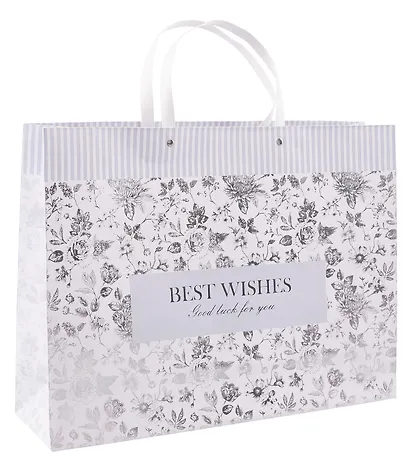 Пакет А3 44*32,5*12 "Best wishes" жен., бум.мат.ламинат - фото 1