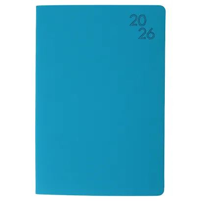 Ежедневник дат. 2026г. А5 176л "SOFT TOUCH" бирюзовый, интегр.переплет, иск.кожа, тонир.блок, скругл.углы, цв.торец, ляссе, инд.уп - фото 4