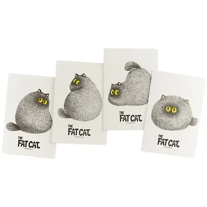 Тетрадь в линейку Languo, Fat cat, 44 листа, в ассортименте - фото 3