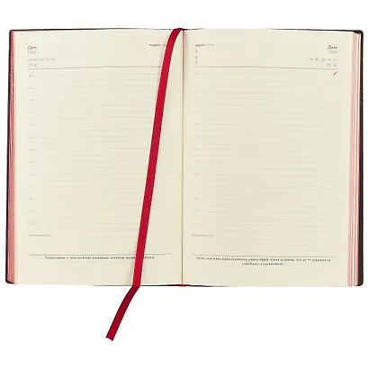 Ежедневник Escalada «Травертин», красный, 160 листов, недатированный, А5 - фото 3