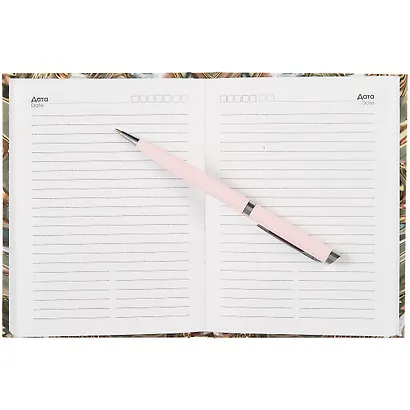 Ежедневник недат. А6 128л "Золотые волны" 7БЦ, покрытие Soft touch, офсет - фото 3