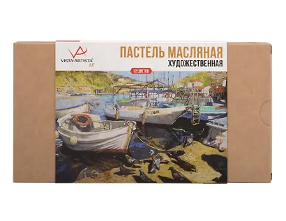 Пастель художественная масляная 12цв базовый, к/к, VISTA-ARTISTA - фото 1
