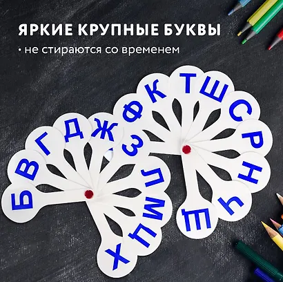 Веер-касса согласных букв, европодвес, ПИФАГОР - фото 2