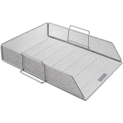 Лоток горизонтальный "Compass" металлический, серебряный - фото 1