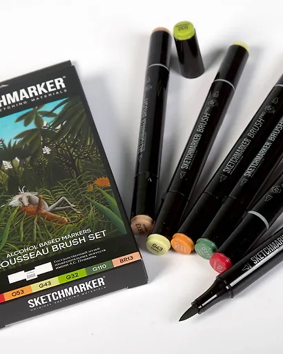 Маркеры 6цв Sketchmarker&Pushkinskiy Brush "Руссо", Sketchmarker - фото 4