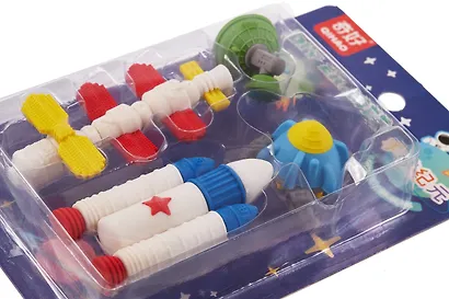 Набор Ластики пазлы Космос (блистер) (17х10,5) - фото 5