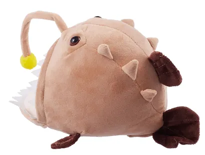 Мягкая игрушка Рыба-удильщик бежевая (25 см) - фото 3