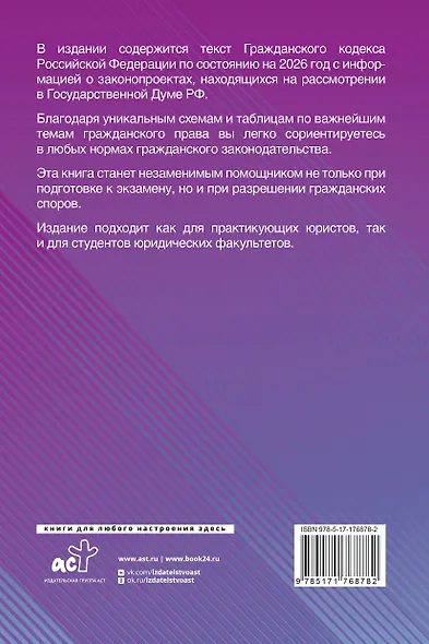 Гражданский кодекс Российской Федерации на 2026 год с таблицами и схемами + комментарии (1-ая, 2-ая, 3-я и 4-ая части) - фото 2