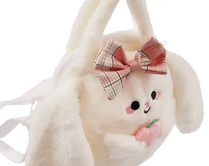 Сумочка плюшевая Зайка Kawaii с фруктом (23х23) (12-11711А-202406-13) Bookvalno - фото 4