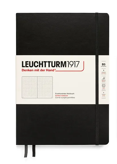 Книга для записей B5 109л тчк. "Composition" тв.обл., Черный, Leuchtturm1917 - фото 1
