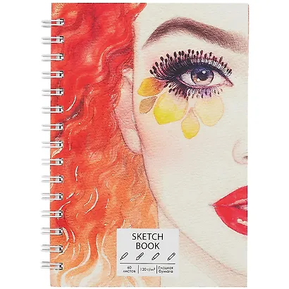Скетчбук А5 60л "SKETCHBOOK. Picture", 120г/м2, софт. тач, евроспираль - фото 1