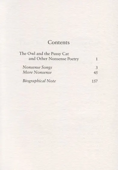 The Owl and the Pussy Cat and Other Nonsense Poetry - фото 2