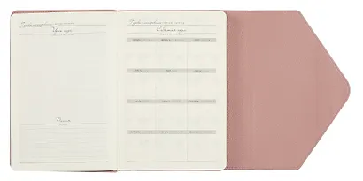 Ежедневник недат. А5 160л "Наппа экстра" розовый, кожзам, тв.переплет, обл.поролон, блинтовое тиснение, клапан в петле, офсет, ляссе - фото 5