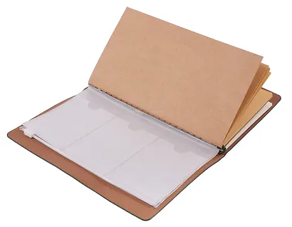 Записная книжка-органайзер А6+ лин/крафт, зеленая, кожзам, на резинке, Schiller - фото 9