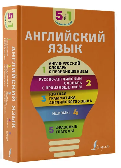 Английский язык. 5 в 1: англо-русский и русско-английский словари с произношением, краткая грамматика английского языка, идиомы, фразовые глаголы - фото 3