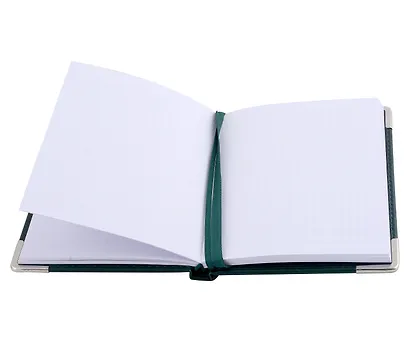 Записная книжка А6 80л кл. "SILVER. Зеленый" 7БЦ, обл.кож.зам, тиснение серебр.фольгой, 2 ляссе - фото 4