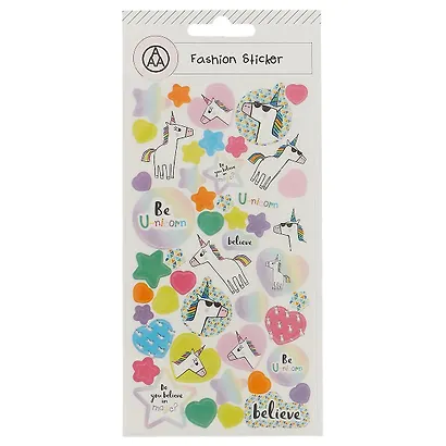 Наклейки матовые единороги и кактусы - фото 1