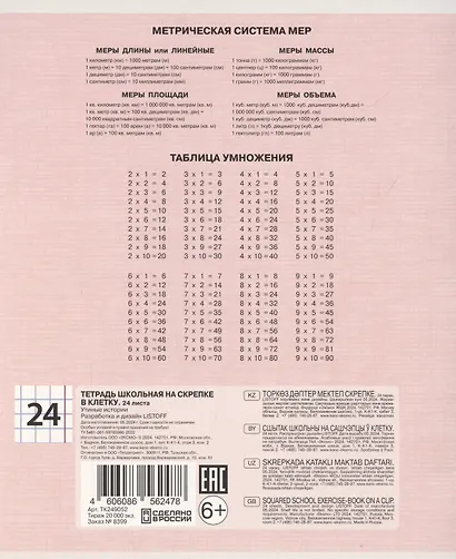 Тетрадь в клетку Listoff, "Утиные истории", 24 листа, в ассортименте - фото 3