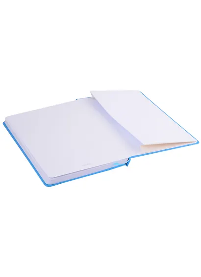 Книга для записей А5 100л кл. "Make your mark" голуб.тв.переплет, тонир.блок, резинка, ляссе, инд.уп. - фото 4