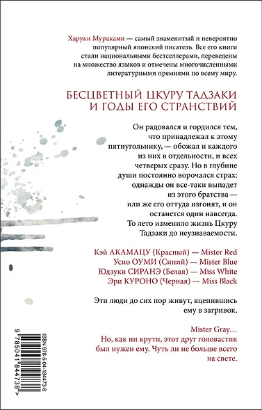 Бесцветный Цкуру Тадзаки и годы его странствий - фото 2