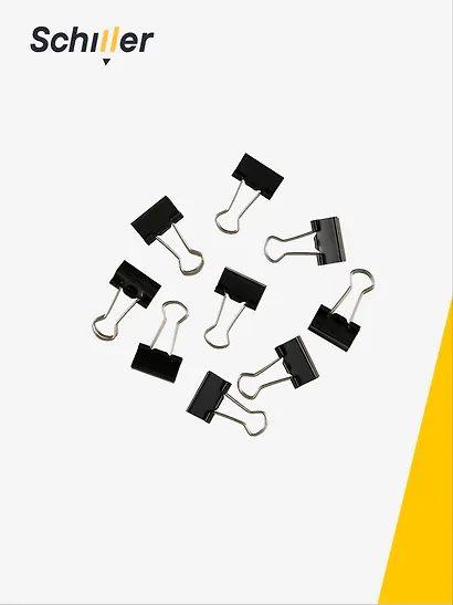 Зажимы для бумаг 19 мм 30 штук, черные - фото 3