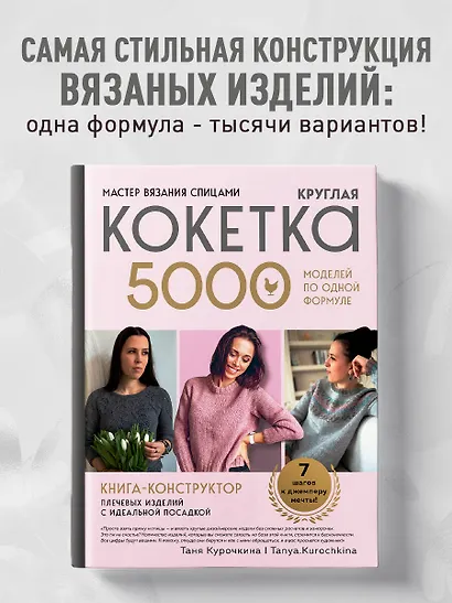 Мастер вязания спицами. Круглая КОКЕТКА. 5000 моделей по одной формуле. Книга конструктор плечевых изделий с идеальной посадкой - фото 4