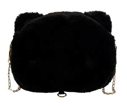 Сумочка плюшевая Котик черный (31х23) (12-04759-02) Bookvalno - фото 8